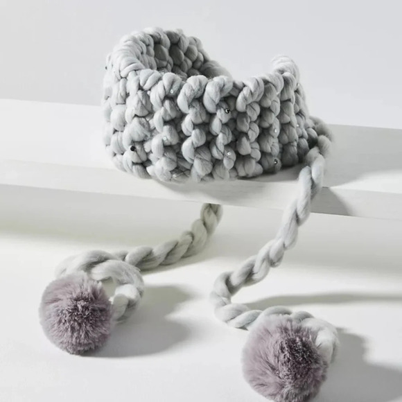 NWT Anthropologie Chunky Embellished Ear Warmer - Picture 1 of 4